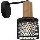Milagro Sobresa seinävalaisin 23cm E27 musta/puu