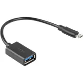 Lanberg Kaapeli Micro-usb-usb-usb Lanberg Ad-otg-um-01 Musta