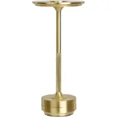 House Nordic Fina - Table Lamp, Brass, Rechargeable, 13 X 13 X 28,5 Cm - Gold - 28.5X13X13CM