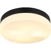 Globo Ulko Vranos, mattamusta, Ø 24 cm, alumiini himmennettävä, Musta, Alumiini, Moderni