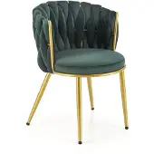 Halmar 2 tuolin sarja K517, vihreä/kultainen