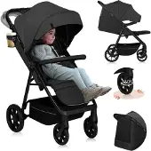 Lionelo Matkarattaat 22 kg asti, suuret maastorenkaat, jousitus, XXL-kuomu – Mira Grey Graphite