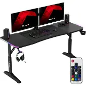 Huzaro Hero 4.6 RGB musta pelipöytä