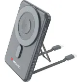 Verbatim 5000mAh Charge 'n' Go, varavirtalähde telineellä, Magsafe, 2x USB-C PD, harmaa