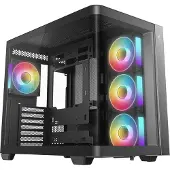 DeepCool Tietokonekotelo - - CG530U 4F - Keskikoko - Micro-ATX - 4 ARGB-tuulettimen mukana - Musta