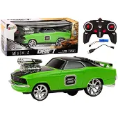 Leantoys kauko-ohjattava auto 1:18 Drift 360 valot äänet vihreä