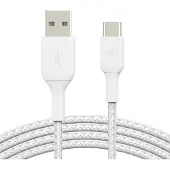 Belkin BoostCharge USB-A – USB-C -kaapeli, 3 m, valkoinen