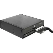 DeLOCK 47230 5,25" hot swap -asemaräkki, 1 x 5,25" Slim optinen asema + 2 x 2,5" HDD/SSD -asemille, SATA 6 Gb/s, musta