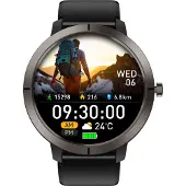 INF GPS-älykello monisatelliittipaikannuksella, AMOLED-näytöllä ja Bluetooth-puheluilla Musta