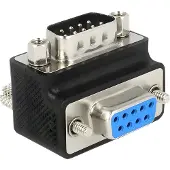 DeLOCK – D-Sub 9 pin male > female 90° angled Nut and Screw changeable (65593)