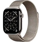 Apple Watch Series 11 (GPS + Cellular) 42 mm luonnonvaalea titaanikuori ja milanolaisranneke