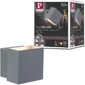 Paulmann Led ulkoseinävalaisin Cybo, Alumiini/harmaa/sinkki, Alumiini, Moderni,