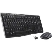Logitech MK270 -langaton ergonominen näppäimistö ja hiiri, musta