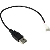 Inter-Tech 88885450, 0,3 m, USB A, Musta