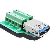 DeLOCK 3.2 Gen1 USB-A -> 10-pin riviliitin, vihreä/hopea
