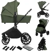 Lionelo MIKA Plus 2-in-1 Yhdistelmävaunut, Green Olive