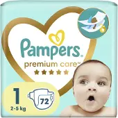 Pampers Premium Care Size 1 kertakäyttövaipat 2-5 kg 72 kpl