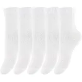 Minymo Ankle Sock -Solid (5-Pack) - White - 23-26