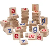 Krea Magneetit - 67 kpl. - Puu - Pienet Kirjaimet - - OneSize - Magneettiset lelut