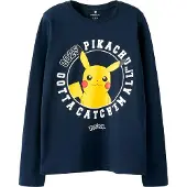 Name it Nkmvosric Pokemon Ls Top Sky - Navy - 146-152