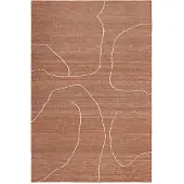 Ferm Living , Käsinkudottu Matto Juutti Gesso Terracotta 170x240 cm