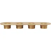 Ferm Living Soothe 4 kynttilänjalka 8x29 cm Messinkipinta