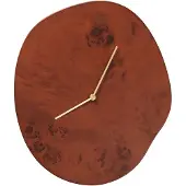 Ferm Living Melt seinäkello 28 x 33 cm Dark stained burl