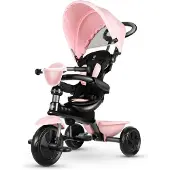 Q-Play Cosy 4-in-1 Kolmipyörä, Vaaleanpunainen