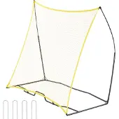 Vevor -jalkapallon rebounder, kannettava jalkapallovalmentaja, 7x7FT rauta- ja polyesterijalkapalloharjoitteluvälineet, urheilujalkapallon rebounder-seinä kannettavalla laukulla, täydellinen joukkueen