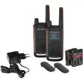 Motorola Talkabout T82, Ammattikäytön radiopuhelin (PMR), 16 kanavaa, 446 - 446.2 MHz, 10000 m, LED, Micro-USB (188068)