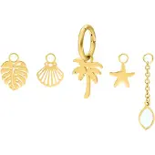 Wildcat Belly Ring Summer Beach Set - napakorusetti - Kultainen metalli, 7,0 mm
