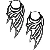 Wildcat Devil Wing Hoops<!--63da4cb700c77--> - Musta metalli