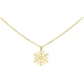 Wildcat Snowflake Necklace - kaulakoru - Kultainen metalli