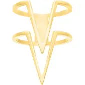 Wildcat Double Chevron - Sormus - Kultainen metalli, 18,0 mm