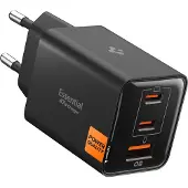 Spigen Essential 47W GaN -seinälaturi - 2x USB-C, 1x USB-A - musta