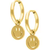 Wildcat Mini Smiley Hoops - Korvakorut (pari) - Kultainen metalli