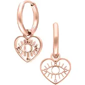 Wildcat Mini Heart Eye - korvarenkaat (pari) - Ruusukultainen metalli