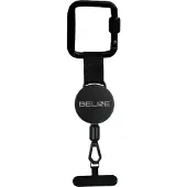 Beline -puhelimen varkaudenestohihna lukittavalla karabiinilla - 60cm - musta