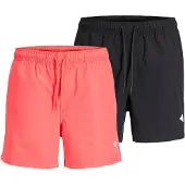 Jack & Jones Uimashortsit 'JPSTMAUI TROPIC' koralli / musta