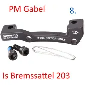 Shimano Postmount Adapter Für Bremssattel Der Vorderen Scheibenbremse