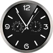 Bresser MyTime DCF Thermo-/ Hygro- Seinäkello 25cm musta 8020315CM3000