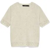 Vero Moda Vmbrigitte Ss V-Neck Short Cardigan - Cream - M