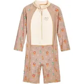 Playshoes UV-suoja beige / cappuccino / petrooli / oranssi
