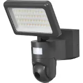 Osram SMART+ WiFi LED-ulkokamera FLOOD, grafiitti, anturi IP44 himmennettävä, Alumiini/harmaa/sinkki, Alumiini, Moderni, seinäkohdevalaisin