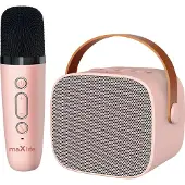 MaXlife MXKS-100 karaokesetti Bluetoothilla, vaaleanpunainen