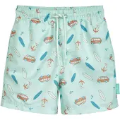 Playshoes Uimashortsit 'Surf-Bus' ruskea / minttu / valkoinen