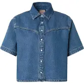 Levi's Logan Ss Denim Shirt Tencel Ti - Navy - S