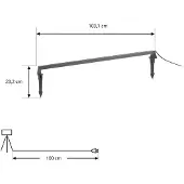 LINDBY LED-maavalaisin Zavio, antrasiitti, maakiila, IP65 Zavio, Musta, Alumiini, Moderni