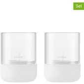 Blomus Calma kynttilälyhty Ø 7 cm 2-pakkaus Lily white