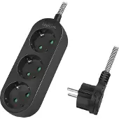 Logilink LPS261, 1,5 m, Sisätila, IP20, 1,5 mm², Musta, Valkoinen, 3 AC-pistorasia(a)